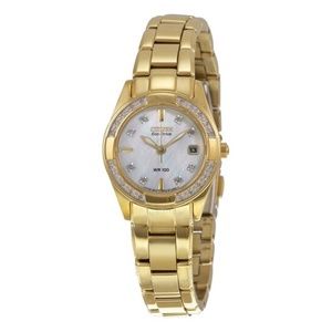 CITIZEN Regent GOLD Eco-Drive Mother of Pearl Dial Ladies Watch EW1822-52D